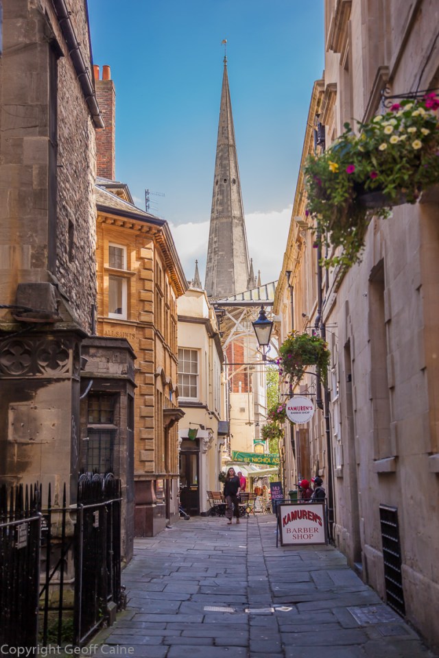 Entering the city streets reveals historic alleys lifted by splendid tall historic buildings.