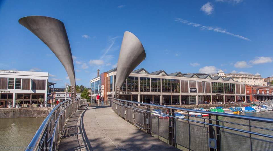 Pero's Bridge over St Augustine's Reach with Za ZA Bazaar centre.