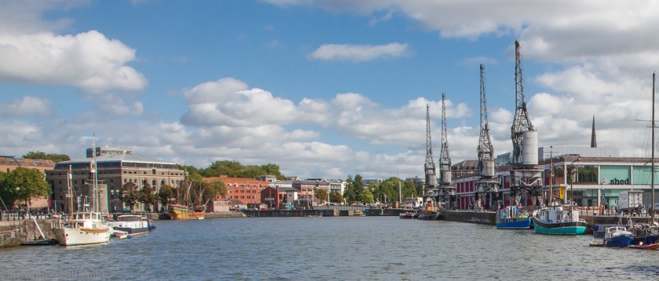 The M Shed (right) is directly opposite the entrance to St Augustine's Reach (left).