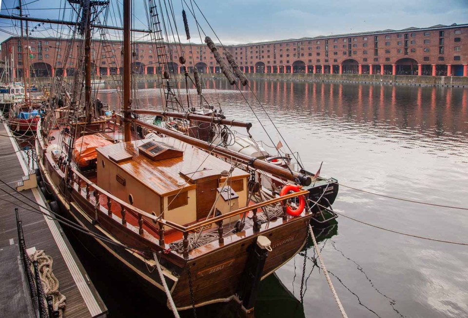 Tall ships in Albert Dock.