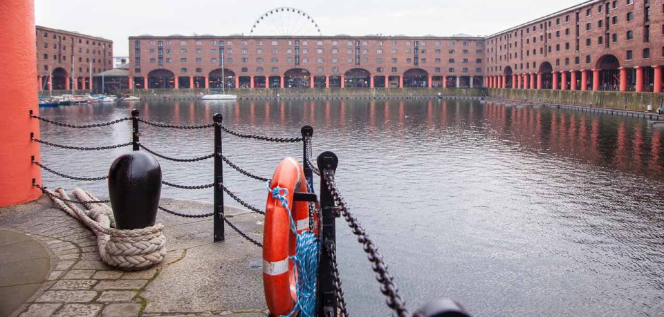 View south over Albert Dock.